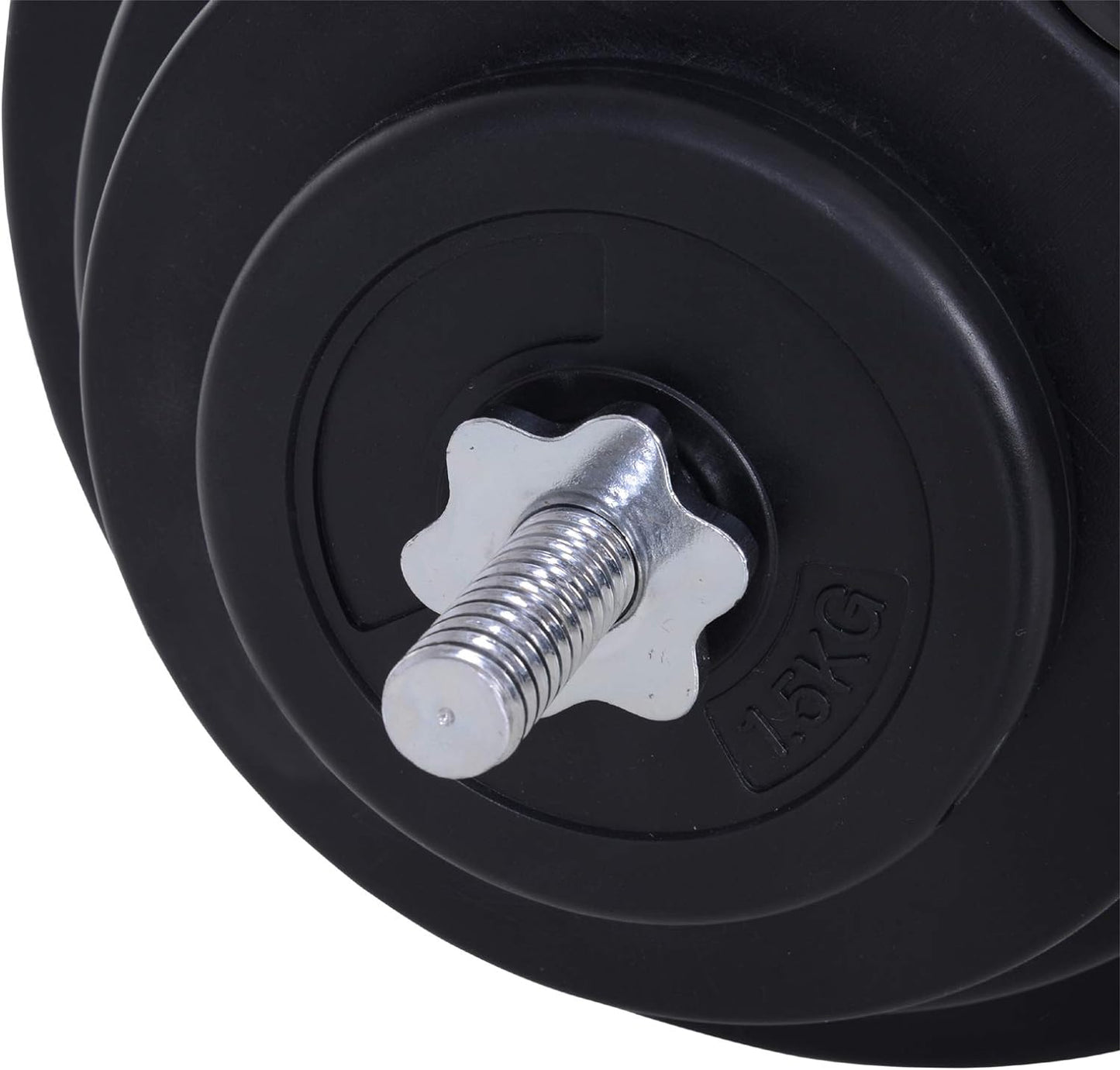 Set Bilanciere e Dischi 70kg pesi palestra 8 Dischi Pesi Rivestiti in Plastica e Barra in Ferro, 170x40.5x40.5cm Nero 898A91-074f66