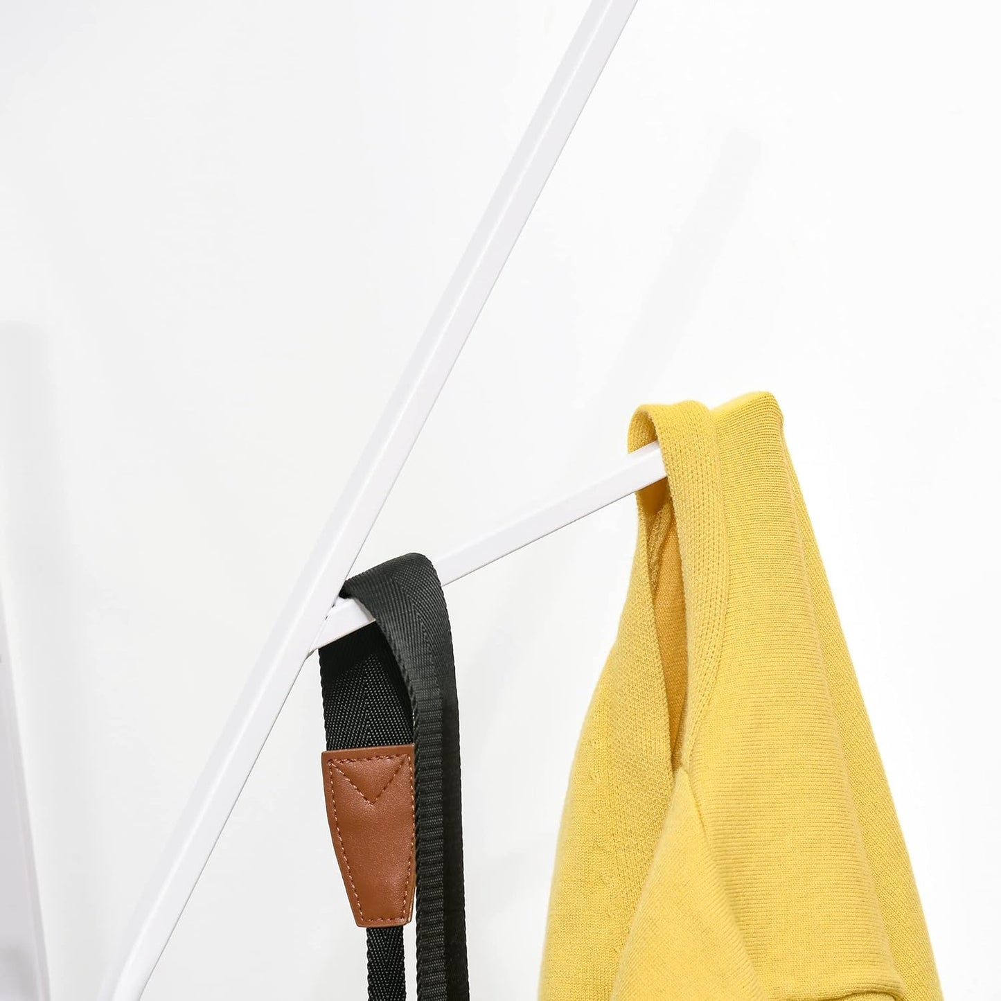 Appendiabiti da Terra Verticale Moderno per Ingresso, 45x45x180cm, Bianco piantana attaccapanni 5RR831-174WT5GG