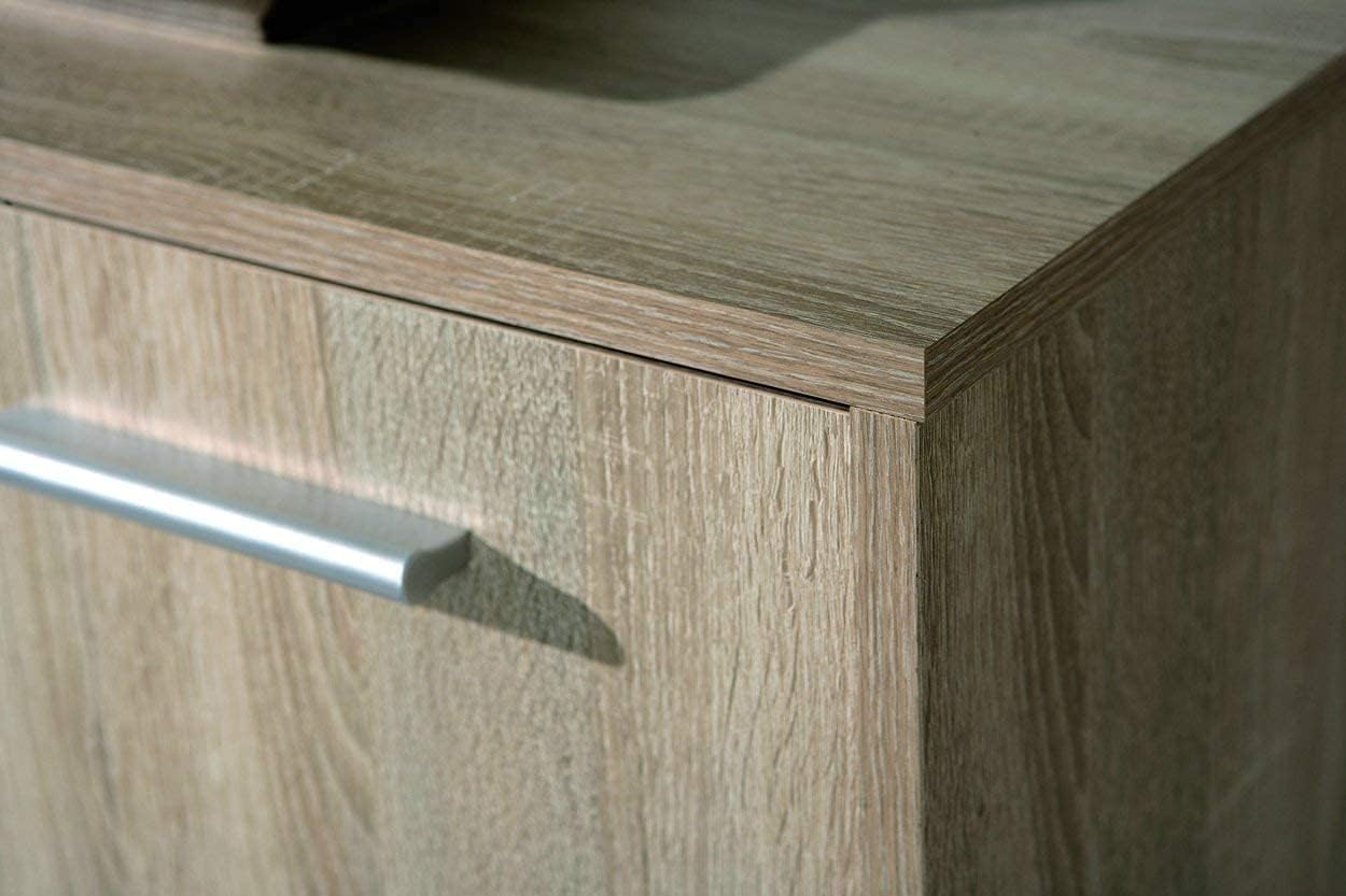 credenza moderna madia soggiorno cucina ingresso cassettiera camera salotto in legno mobile multiuso ufficio studio dispensa moderno buffet bianco beige marrone chiaro T2245,161S