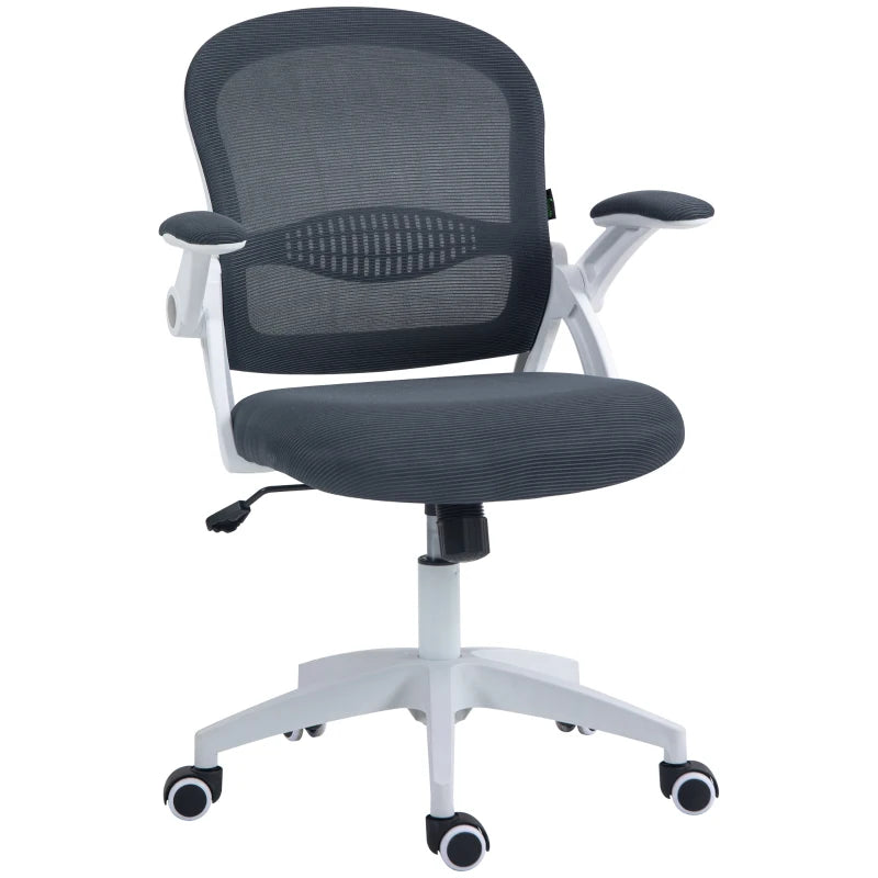 Sedia da Ufficio Ergonomica con Schienale a Rete e Altezza Regolabile, 65.5x61.5x88-97.5cm, Grigio YH6921-511V01GYYH6