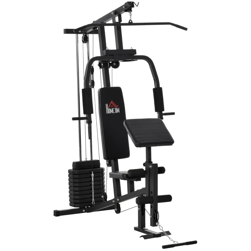 Stazione Fitness Multifunzione per Allenamento a Casa e Professionale in Acciaio, 148x108x207 cm, Nero ZM4A91-132ZM4