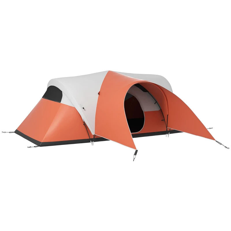 Tenda da Campeggio 5-6 Posti con Portico, Impermeabile 3000mm con Borsa di Trasporto, Arancione WI6A20-396V00OGWI6