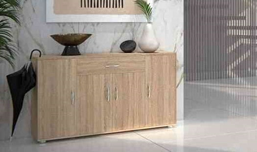 credenza moderna madia soggiorno cucina ingresso cassettiera camera salotto in legno mobile multiuso ufficio studio dispensa moderno buffet tv marrone T2056,122,0S
