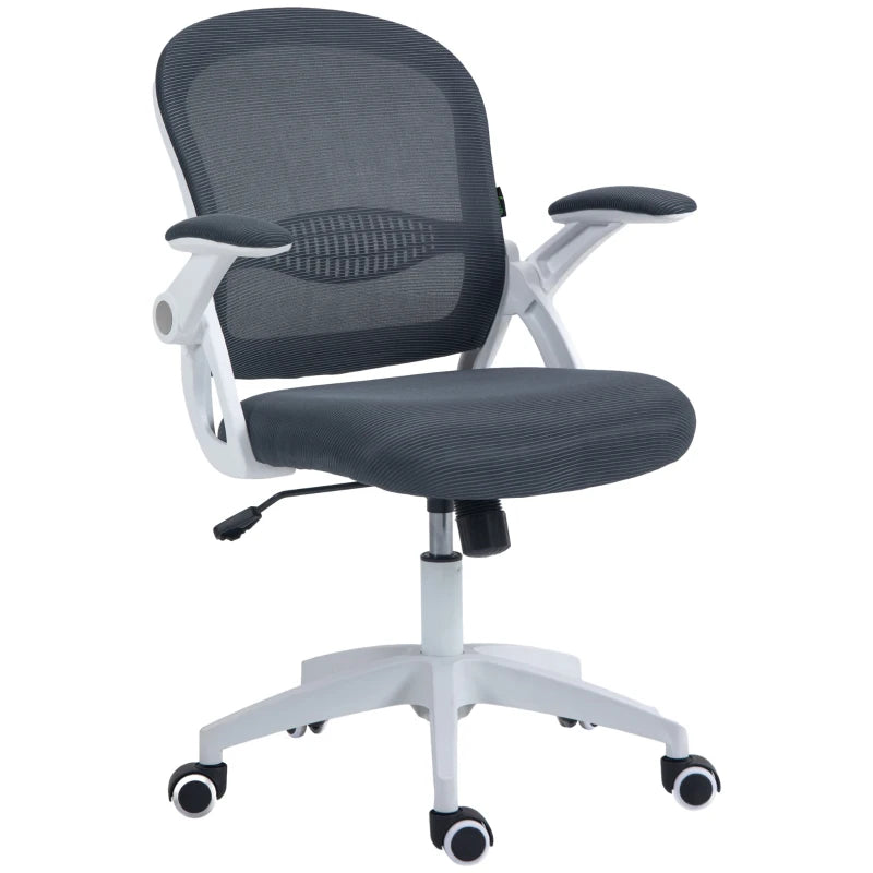 Sedia da Ufficio Ergonomica con Schienale a Rete e Altezza Regolabile, 65.5x61.5x88-97.5cm, Grigio YH6921-511V01GYYH6