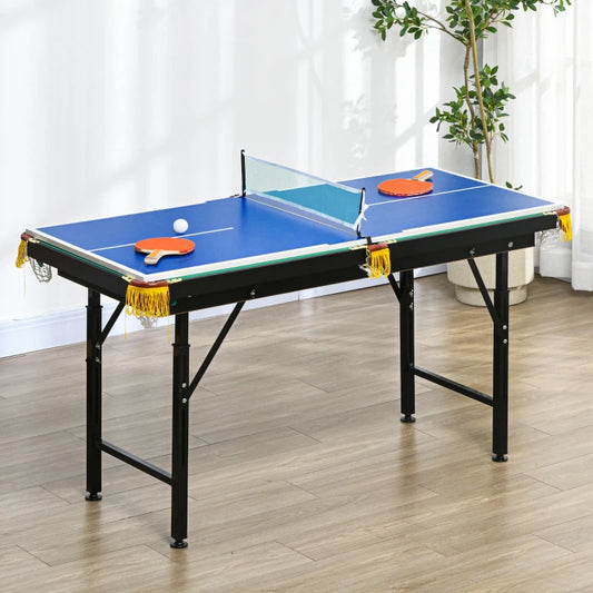 Tavolo da Gioco Pieghevole 2 in 1 per Biliardo e Ping pong con Accessori Inclusi, 140x63x60-80 cm TRF6A70-084V00GNTRF6
