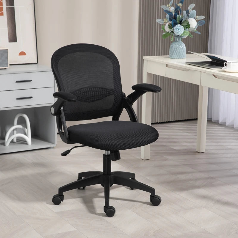 Sedia da Ufficio Ergonomica con Schienale a Rete e Altezza Regolabile, 65.5x61.5x88-97.5cm, Nero TG1921-511V01BKTG1