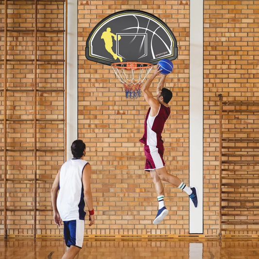Canestro Basket per Bambini e Adulti da Indoor e Outdoor in Acciaio e PE, 110x90x70 cm, Nero e Giallo DE4A61-033V00OGDE4
