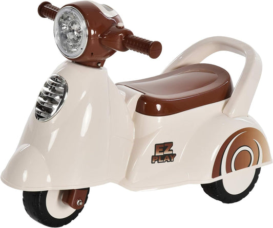 Moto per Bambini 12-36 mesi, Triciclo Senza Pedali con Luci e Suoni Realistici, Beige e Marrone, 66x33x 47.7cm giocattoli giocattolo RF6370-106WTDD3