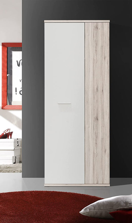 scarpiera ingresso moderna bianca 2 ante legno salvaspazio armadio bianco marrone sabbia FTG2245,209,14F3
