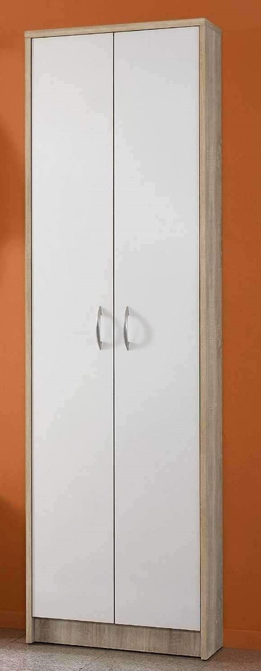 SC41 scarpiera ingresso moderna bianca 2 ante legno salvaspazio armadio bianco marrone CVF2241,703D4